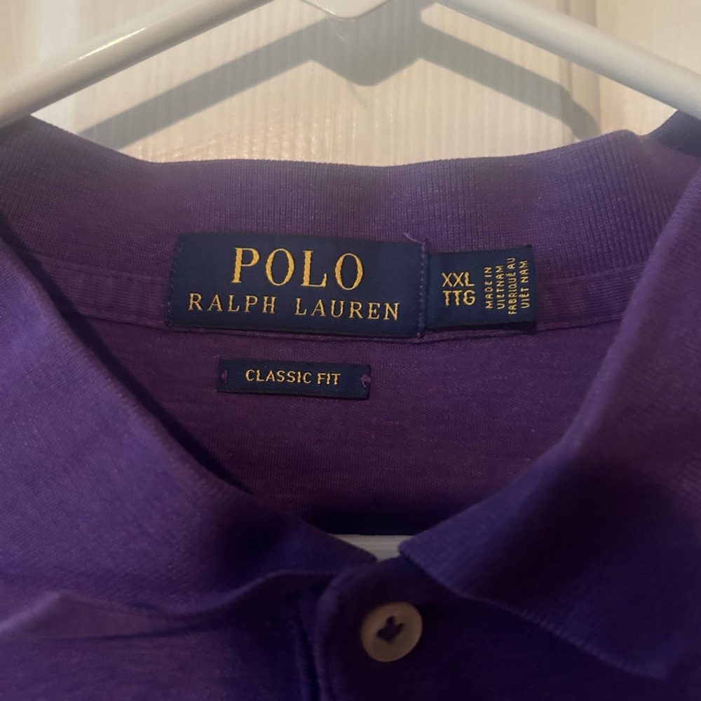 Ralph Lauren polo, short sleeve, purple XXL - Picture 2 of 3